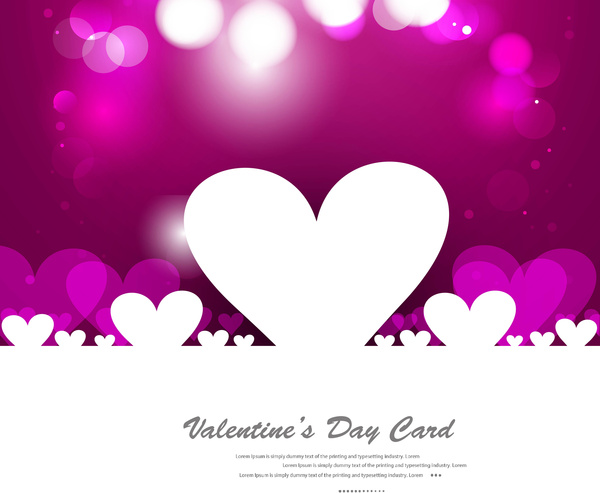 Ilustración de vector de día de San Valentín corazón brillante fondo diseño colorido