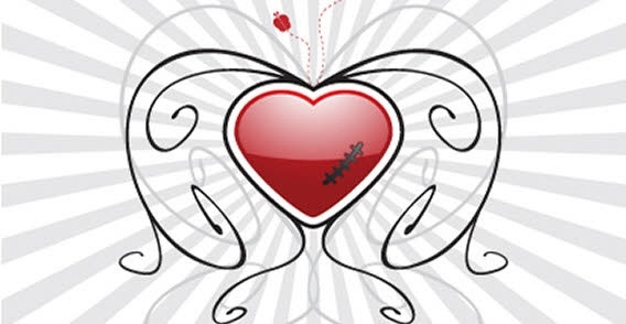 Valentine jantung latar belakang vektor