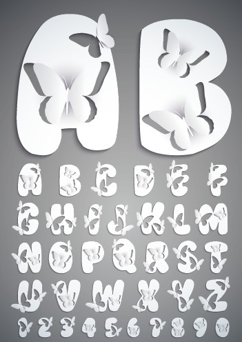 varios brillante coloreado alfabeto diseño vector set