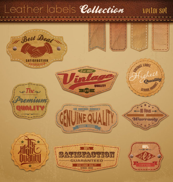 diverse Elemente Vintage Labels Vektor