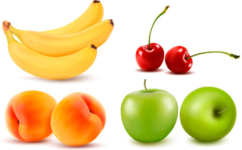 様々 な新鮮なフルーツ デザインのベクトル