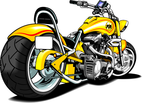 различные роскошные мотоциклы вектор -5