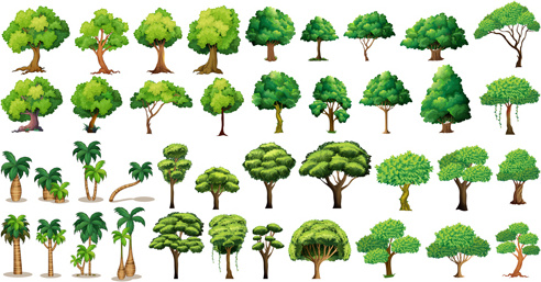 様々 な木のベクトルを設定します。