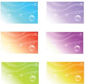 向量抽象美麗的發光的卡片6設置卡片例證