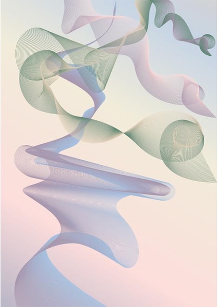 Vektor Abstrak garis-garis penuh warna karya seni asap pola