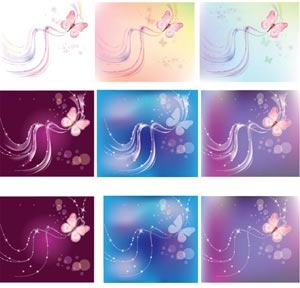 Vector Abstract Glowing Lines On Colorful Background Illustration