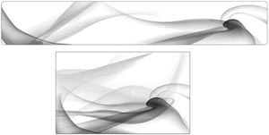 Vektor abstrakte grauen Vorhang Rauch gebogene banner