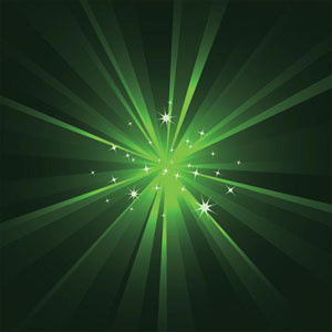 Fondo de vector abstracto brillante verde líneas