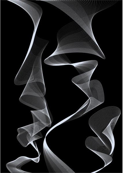 Vector abstracto humo líneas del patrón