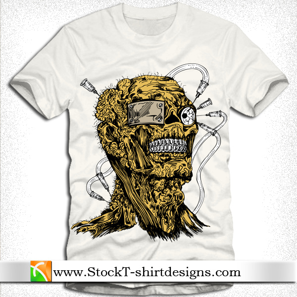 Векторный одежды tshirt дизайна с демон человек