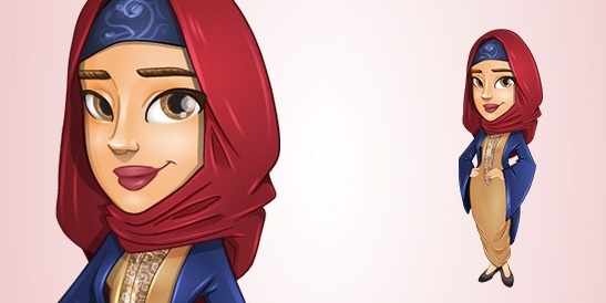 garota árabe vector