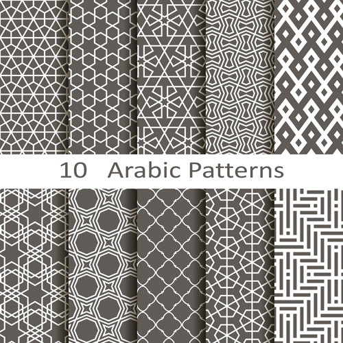 Vector estilo árabe padrões sem emenda