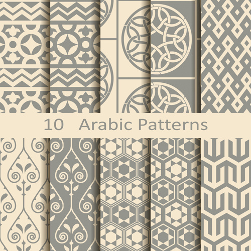 Vector estilo árabe padrões sem emenda