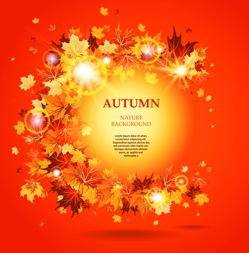 Vector Autumn Leaves Backgrounds Art