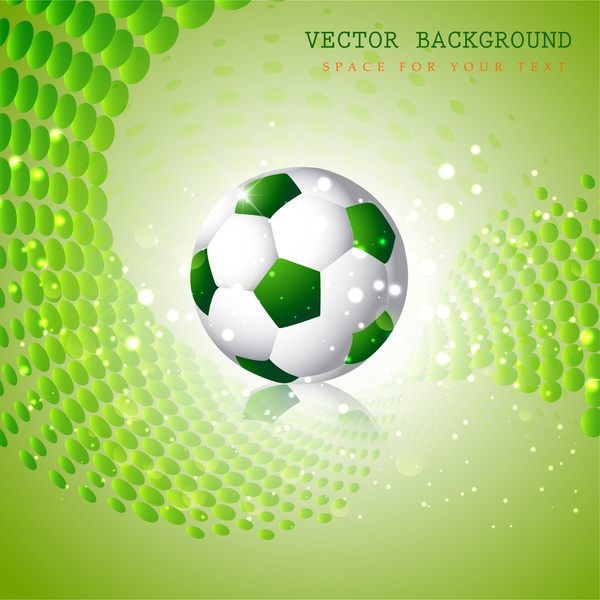 Vector de diseño de fondo con bola verde