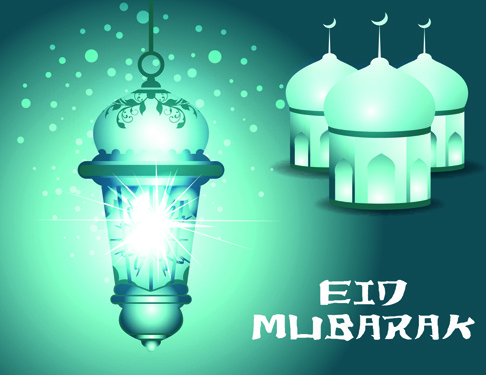 Vector fundo eid design islâmico de mubarak