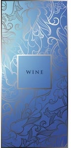 Vector hermosa diseño de portada de folleto vino arte floral gris