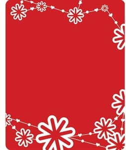 Vector Beautiful Red Post Card Design Christmas Star On It Illustration