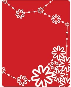Vector Beautiful Red Post Card Design Christmas Star On It Illustration