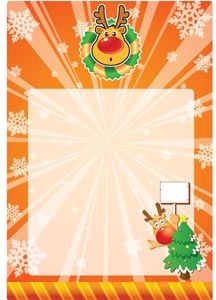 vektor kepingan salju yang indah pada desain kartu Natal