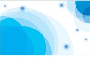 Ilustración de fondo de tarjeta vector azul con círculos brillantes