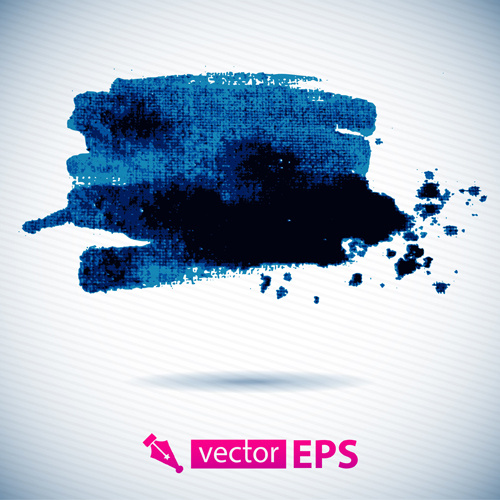 Vector Blue Watercolor Stains Background