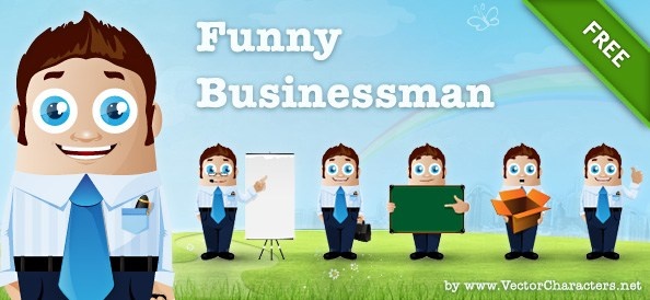 personajes vectoriales de hombre de negocios en 6 posturas