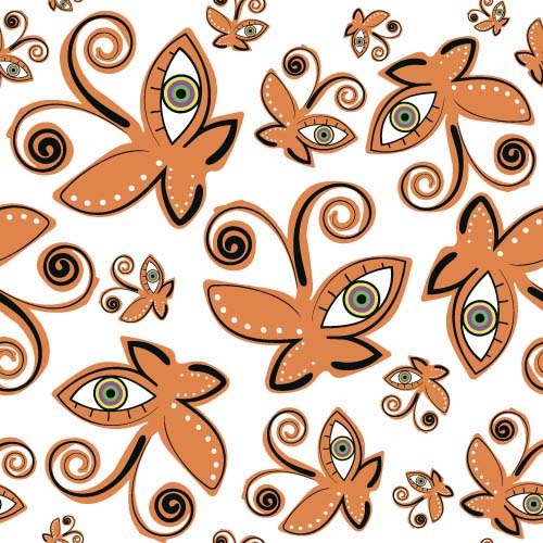 ベクター蝶のシームレスなパターン デザイン
