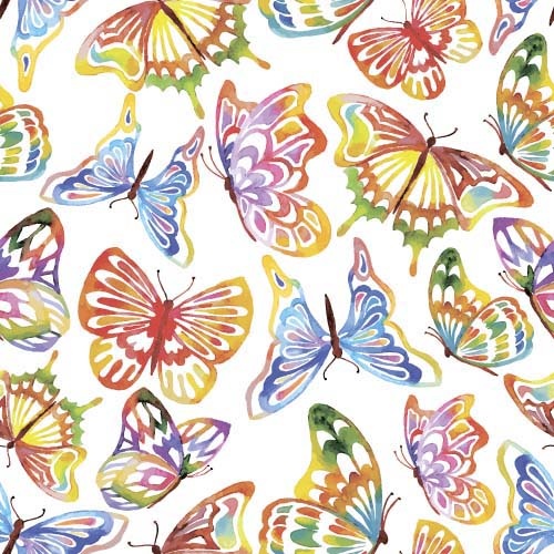 ベクター蝶のシームレスなパターン デザイン