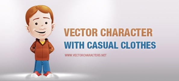 karakter vektor dengan pakaian kasual