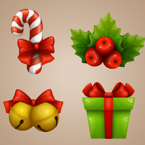 vetor Natal ornamento conjunto de ícones