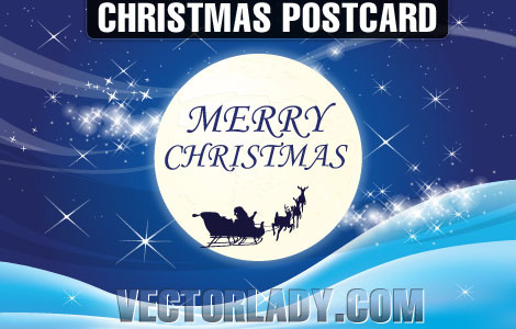 Vector cartão postal de Natal
