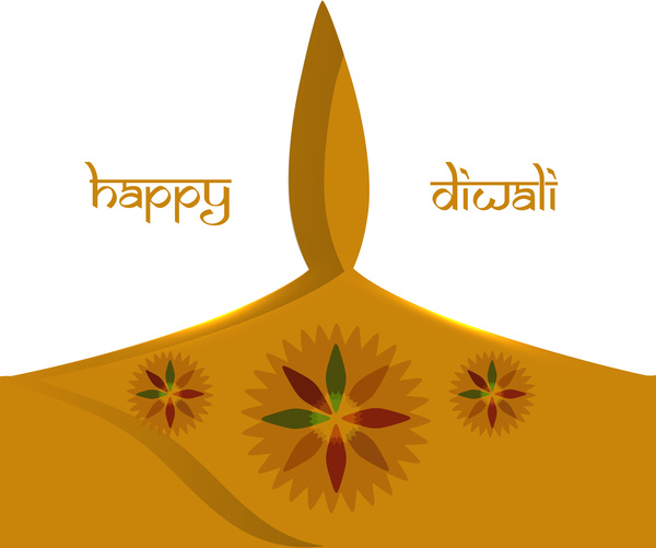 ilustração de fundo Vector estilo colorido feliz diwali