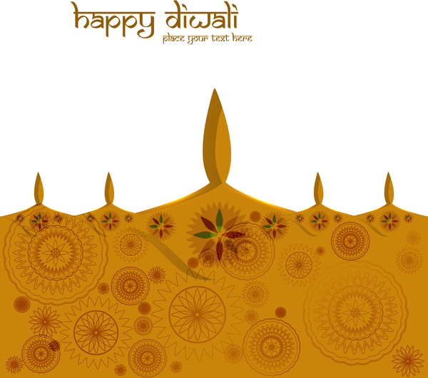 Vector ilustración de estilo colorido diwali feliz fondo