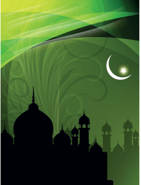 Vector creative eid e progettazione di cartolina d'auguri di ramadan