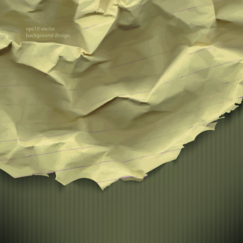 Papel arrugado de fondo Vector Set