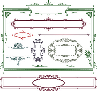 ilustração vetorial decoração molduras e bordas