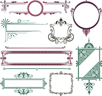 ilustração vetorial decoração molduras e bordas