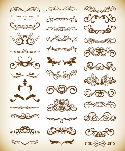 Vector Decorative Design Elements For Your Design