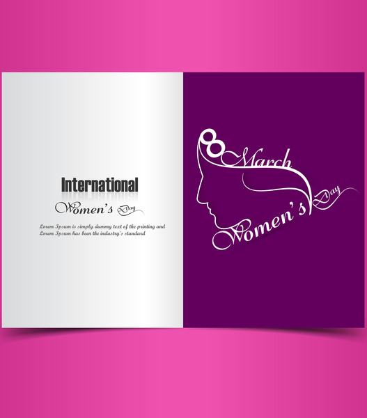 diseño de vectores para tarjeta de felicitación día de mujeres para elemento colorido diseño