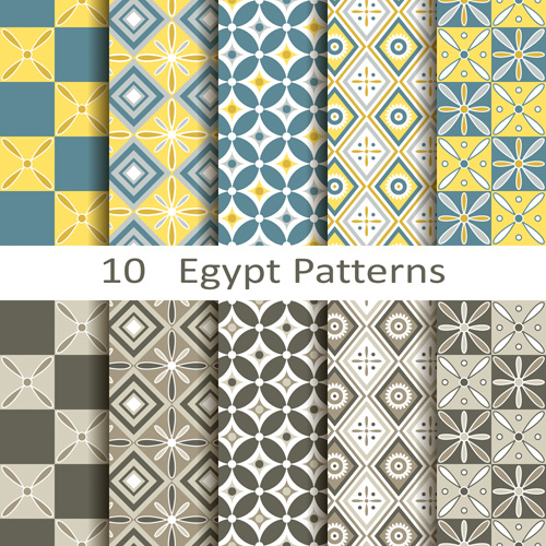 vektor Mesir gaya mulus pola