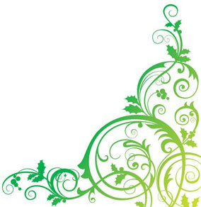 Vector Floral Background Green Vector Illustration