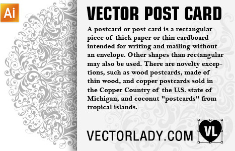 Vektor floral Postkarte