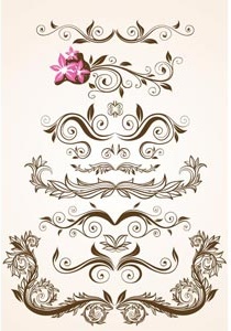 Vector Floral Retro Style Pattern Design