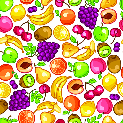 신선한 과일 원활한 패턴 그래픽 벡터