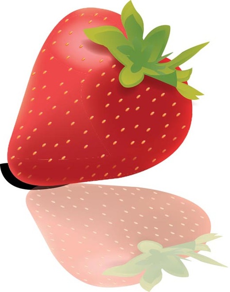 Vektor glänzend 3D-Symbol Erdbeere