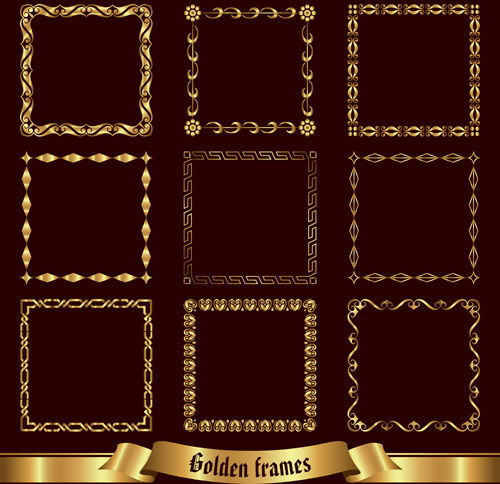 Vektor goldenen Rahmen-design