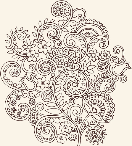 vectores gráficos flores adornos patrón