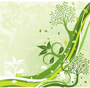 Vektor grün floral Blatt Hintergrund