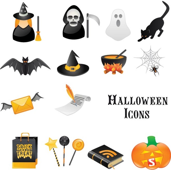 vektor halloween ikon desain ilustrasi
